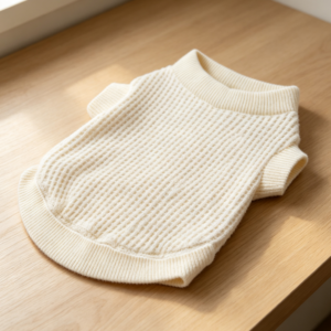 Medium Beige Stretchable Tank Top Dog Sweater