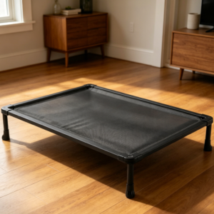 Chew Proof Grey Orthopedic Elevated Dog Cot