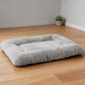 Light Grey Plush Kennel Pad Toy Breeds