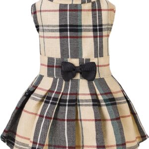 Medium Classic Plaid Dog Dress Puppy Outfit